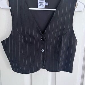 Princess Polly Charcoal Pinstripe Vest